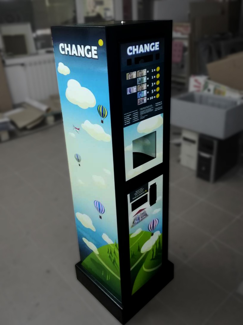 Coin vending machine graphics Graphic for large format print